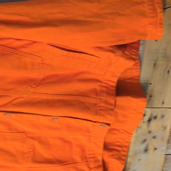 Free People / We The Free  Orange Denim Jacket. Large - Picture 2 of 6